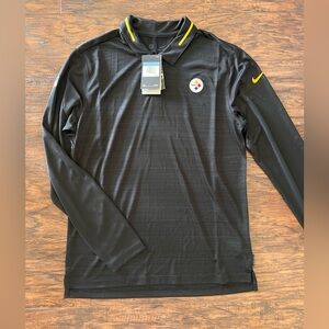 NFL Black Long-Sleeve Lightweight Shirt Jacket with Yellow Accents